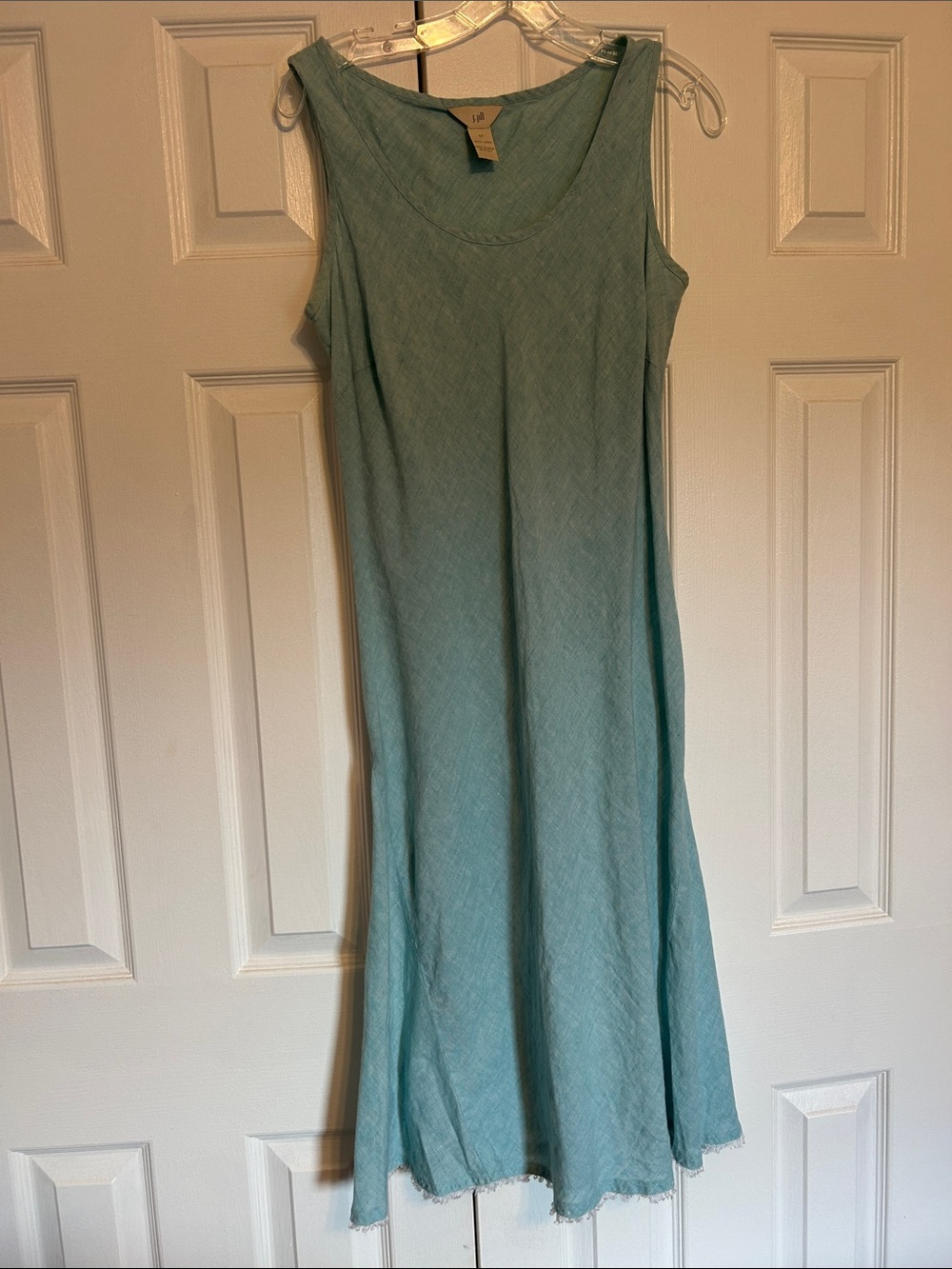 J. Jill Aqua Sleeveless A-Line Dress